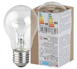 Лампа накаливания Эра E27 75W A50 75-230-E27 (гофра) Б0039119