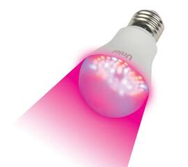 Лампа светодиодная для растений (09645) Uniel E27 9W прозрачная LED-A60-9W/SP/E27/CL ALM01WH