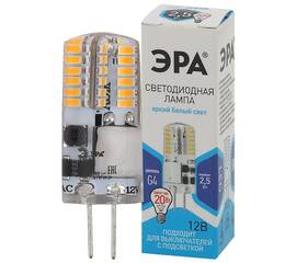 Лампа светодиодная Эра G4 2,5W 4000K LED-JC-2,5W-12V-SLC-840-G4 Б0049090