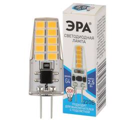 Лампа светодиодная Эра G4 2,5W 4000K LED-JC-2,5W-220V-SLC-840-G4 Б0049092
