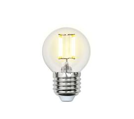 Лампа светодиодная (UL-00000196) Uniel E327 6W прозрачная LED-G45-6W/WW/E27/CL PLS02WH