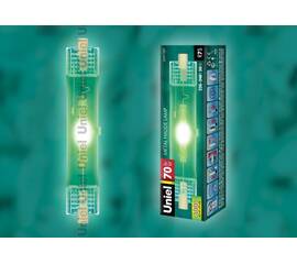 Лампа металлогалогенная линейная (04848) Uniel R7s 70W прозрачная MH-DE-70/GREEN/R7s