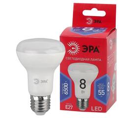 Лампа светодиодная Эра E27 8W 6500K LED R63-8W-865-E27 R Б0045336