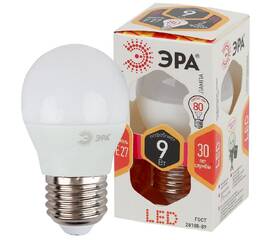 Лампа светодиодная Эра E27 9W 2700K LED P45-9W-827-E27 Б0029043