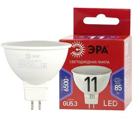 Лампа светодиодная Эра GU5.3 11W 6500K LED MR16-11W-865-GU5.3 R Б0045347