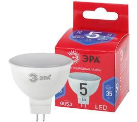 Лампа светодиодная Эра GU5.3 5W 6500K LED MR16-5W-865-GU5.3 R Б0045349