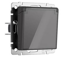 Розетка с заземлением, крышкой и шторками Werkel 4690389197529 W1171244 a064092