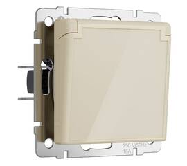 Розетка с заземлением, крышкой и шторками Werkel 4690389197109 W1171243 a064062