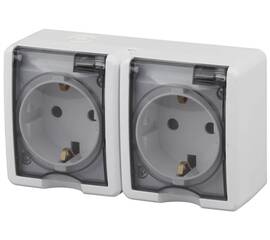 Розетка ЭРА Эксперт 2х2P+E IP54 16A 250V 11-2403-01 Б0020716