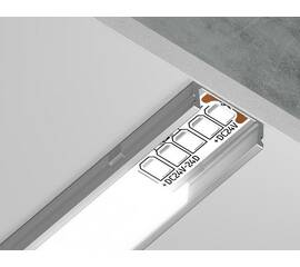 Алюминиевый накладной профиль Ambrella Light Alum Profile GP1700AL