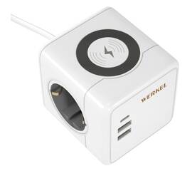 Розеточный блок 3-местный + 3 USB + беспроводная зарядка Werkel 4690389204265 W6513501 a066454