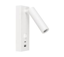 Спот Arlight SP-BED-CHARGE-S60x125-3W Warm3000 (WH, 20 deg, 230V, USB-A, USB-C) 031394(1)