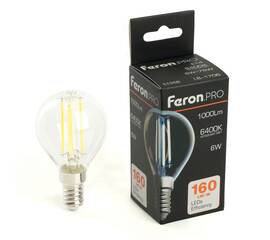 Лампа светодиодная Feron LB-1706 E14 6W 6400K 51258