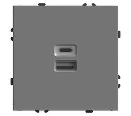 Розетка 2-местная USB + Type C Stekker Эмили RST10-5115-10 49957