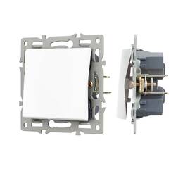 Механизм выключателя одноклавишный перекрестный  Arlight SWT-MKX1-PL-WH (250V, 16A) 043718