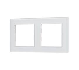Рамка двухместная Arlight FRM-GLARE-GS-2-WH 043796