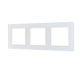Рамка трехместная Arlight FRM-GLARE-GS-3-WH 043799