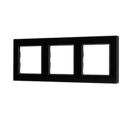 Рамка трехместная Arlight FRM-GLARE-GS-3-BK 043800