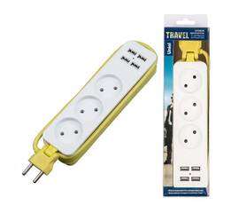 Удлинитель Uniel S-CT3-1,8U WHITE/GREEN UL-00011136