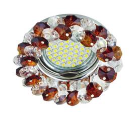 Встраиваемый светильник Fametto Fiore DLS-F130 GU5.3 Chrome/Brown