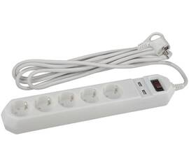 Сетевой фильтр Эра USF-5es-1.5m-USB-W Б0019037