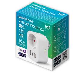 Умная розетка Uniel USH-A103 1G/UC/WF WHITE UL-00011389