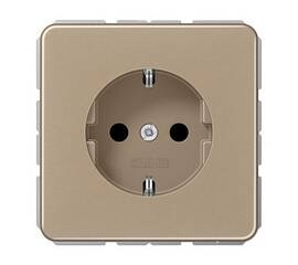 Розетка 2K+З со шторками Jung CD1520KIGB