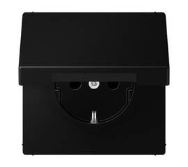 Розетка Schuko с крышкой Jung LS1520BFKLSWM