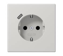 Розетка 2K+З USB Typ C Jung LS1520-18CLG
