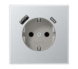 Розетка 2K+З USB Typ AC Jung AL1520-15CA