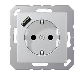 Розетка 2K+З USB Typ A Jung A1520-18AAL