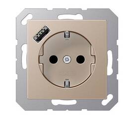 Розетка 2K+З USB Typ A Jung A1520-18ACH