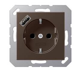 Розетка 2K+З USB Typ A Jung A1520-18AMO