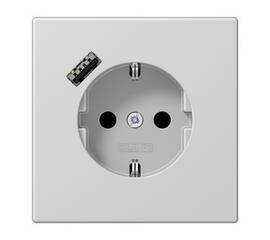 Розетка 2K+З USB Typ A Jung LS1520-18ALG