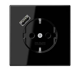 Розетка 2K+З USB Typ A Jung LS1520-18ASW