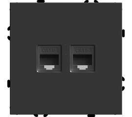 Розетка компьютерная 2-местная RJ-45 Stekker RST00-5111-05 Эмили 49848
