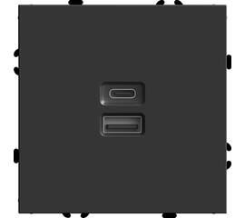 Розетка 2-местная USB + Type C Stekker RST10-5115-05 Эмили 49853