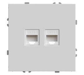 Розетка компьютерная 2-местная RJ-45 Stekker RST00-5111-01 Эмили 49874