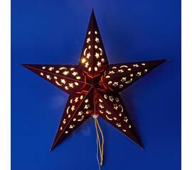 Фигура красная звезда Uniel ULD-H4545-005/STA/2AA WARM WHITE IP20 RED STAR UL-00008587