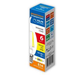 Лампа светодиодная диммируемая Volpe Optima LED-CW35-6W/3000K/E14/CL/DIM/SLF UL-00009243