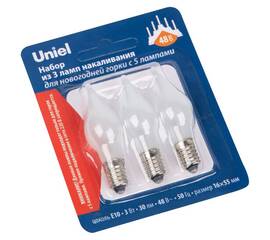 Лампа накаливания Uniel IL-CW16-FR-03/E10/48V SET3 BLISTER UL-00010988