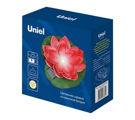 Светильник на солнечной батарее Uniel USL-S-826/PT060 RED WATERLILY UL-00011599