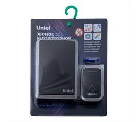 Беспроводной звонок Uniel UDB-017W-R1T1-38S-150M-BL/SL UL-00011374