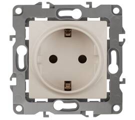 Розетка 2P+E Schuko со шторками Эра 12-2102-02 Б0014688