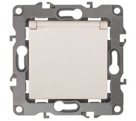 Розетка 2P+E Schuko со шторками с крышкой Эра 12-2103-02 Б0014694