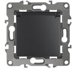 Розетка 2P+E Schuko со шторками с крышкой Эра 12-2103-05 Б0014697