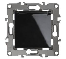 Розетка 2P+E Schuko со шторками с крышкой Эра 12-2103-06 Б0014698