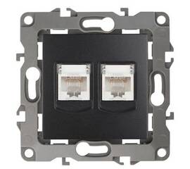 Розетка информационная двойная 2XRJ45 Эра 12-3108-05 Б0014733