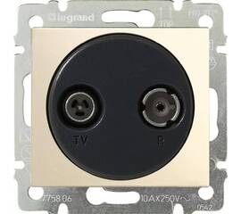 Розетка TV-R оконечная Legrand Valena слоновая кость 774333
