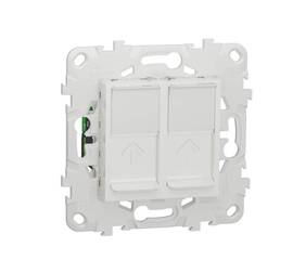 Розетка компьютерная RJ45X2 Schneider Electric Unica New Cat. 5e UTP NU542018